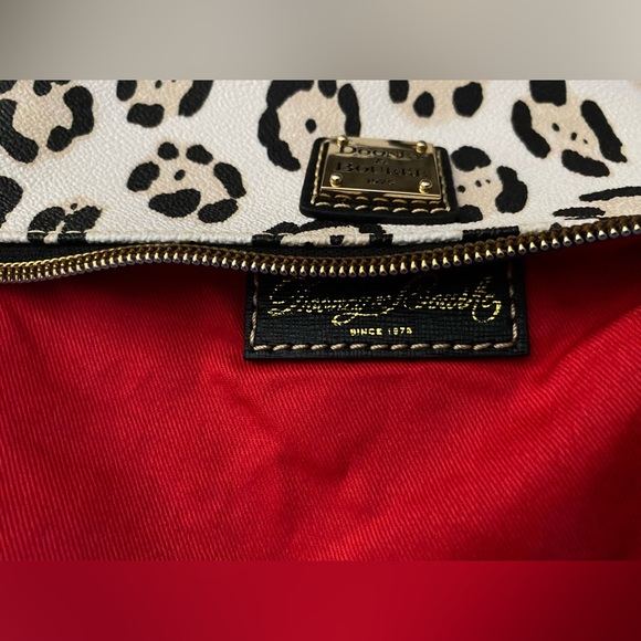 Dooney & Bourke Black/Leopard foldover zip crossbody. - Picture 11 of 15